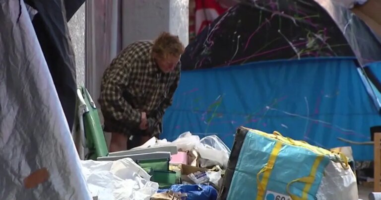 Westwood Intersection Sees Ongoing Encampment Despite City Cleanup Efforts