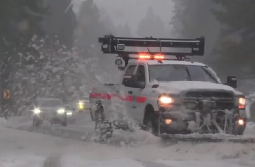 Winter Storm Brings Heavy Snow and Strong Winds to Big Bear, Southern California