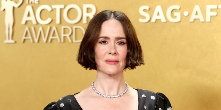 Sarah Paulson Ditches Her Classic Sleek Hair for a Charming French Girl Look at the Actor Awards