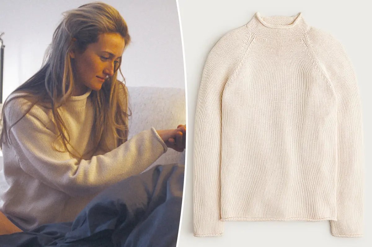 Sarah Pidgeon Wears a $98 J.Crew Sweater Inspired by Carolyn Bessette-Kennedy in 'Love Story'