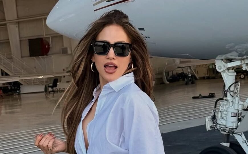 Jennifer Lopez Stuns at the Airport in a Stylish Button-Up and a Rare Birkin Bag