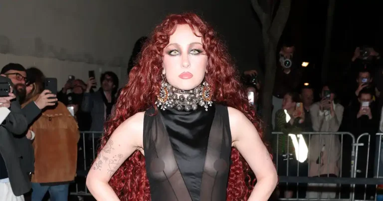 Chappell Roan Stuns in Sheer Dress and Backless Style with Lacy Thong at Paris Fashion Week