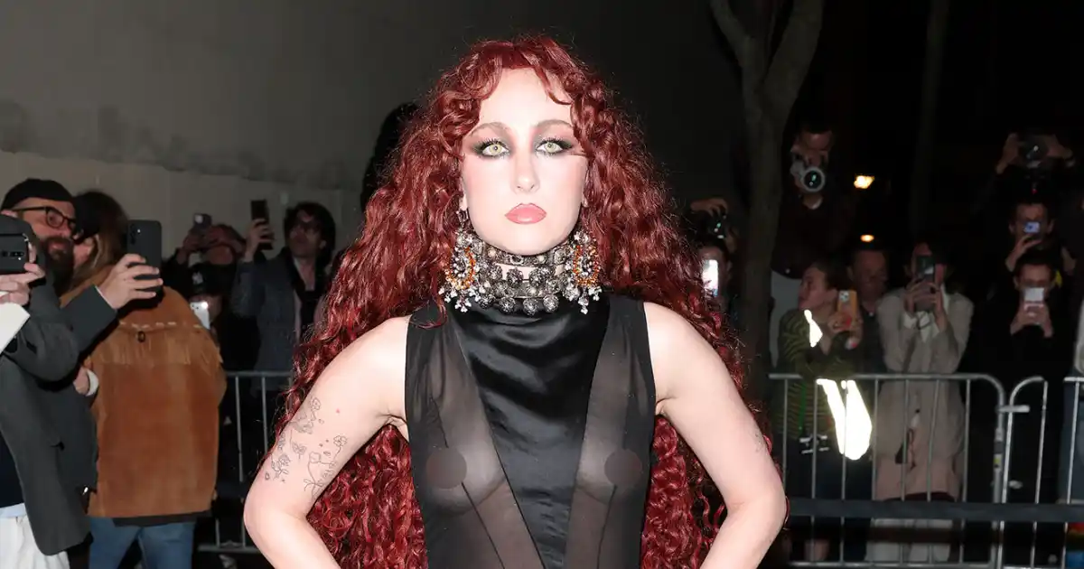 Chappell Roan Stuns in Sheer Dress and Backless Style with Lacy Thong at Paris Fashion Week