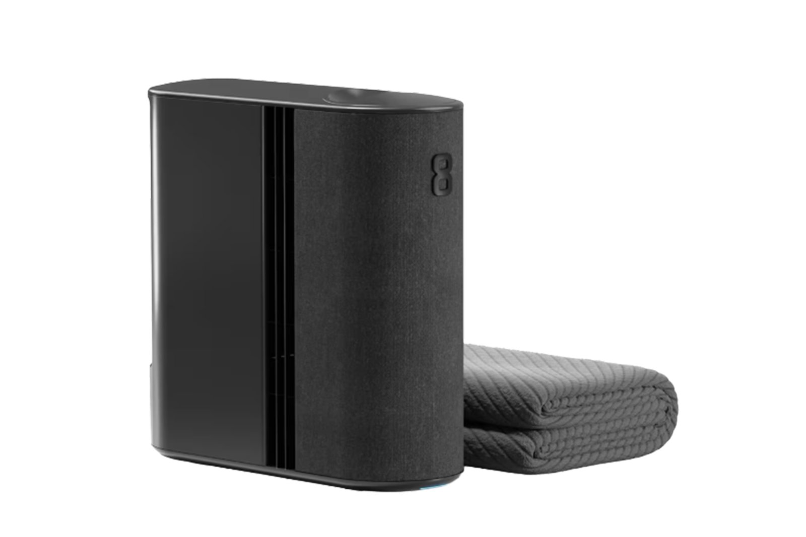 Eight Sleep Pod and folded blanket