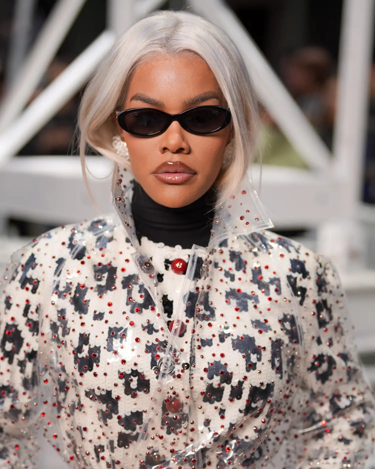 Teyana Taylor attends the Chanel Womenswear Fall/Winter 2026-2027 show as part of Paris Fashion Week on March 9, 2026.