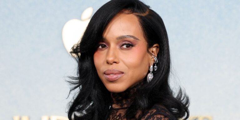Kerry Washington Shows Off Her Lacy Jumpsuit and Trendy Hairstyle
