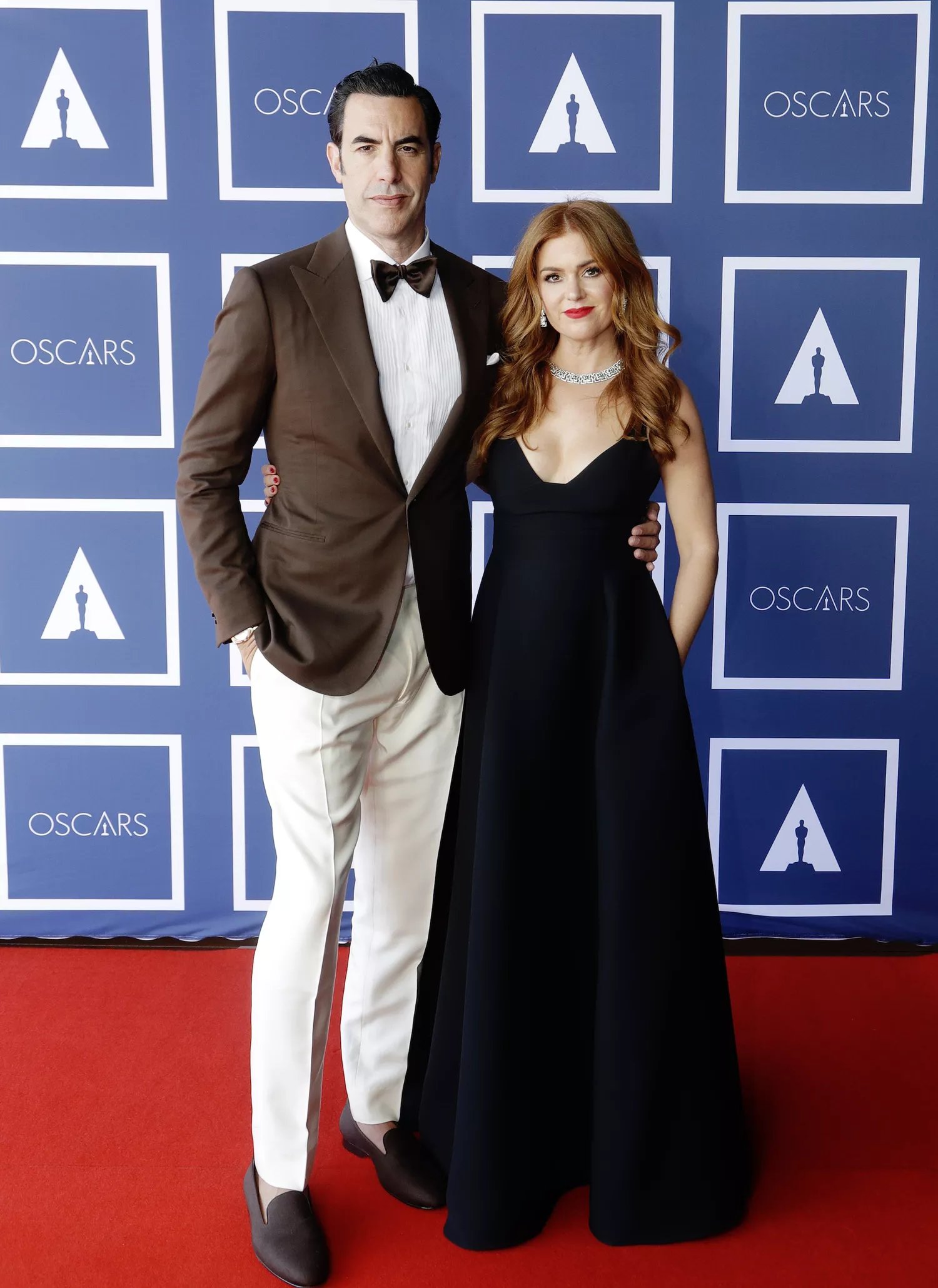 Sacha Baron Cohen and Isla Fisher Oscars 2021