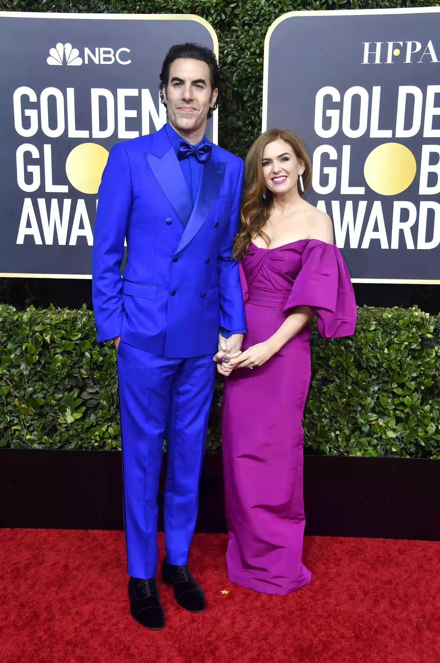 Sacha Baron Cohen and Isla Fisher 2020 Annual Golden Globe Awards
