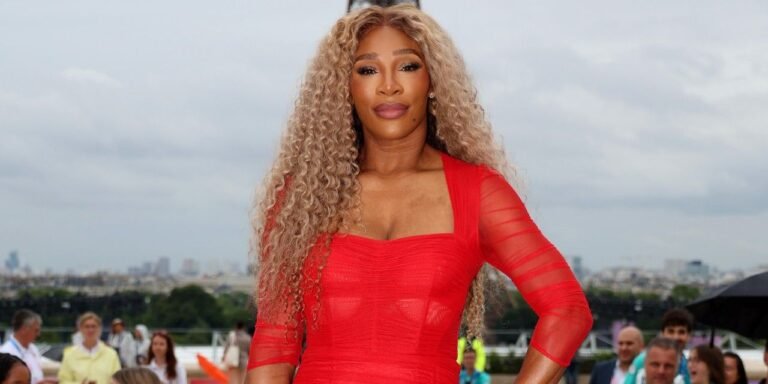 Serena Williams Dazzles in Olive Green Swimsuit with a Surprise Footwear Pairing