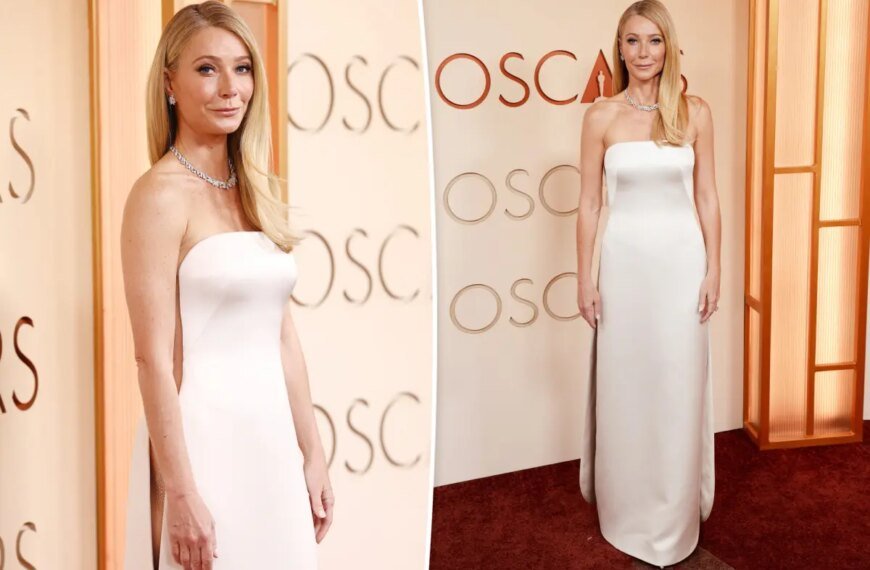 Gwyneth Paltrow Stuns at the 2026 Oscars in a Bold Side-Slit Dress