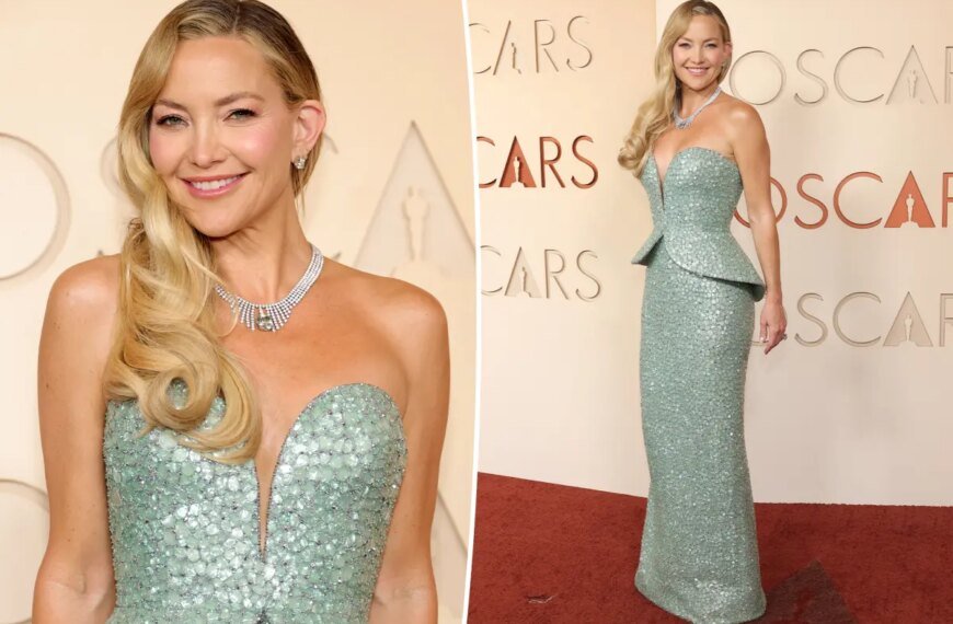 Kate Hudson Showcases $35 Million Jewelry and 'Diamond Dust' Manicure at the 2026 Oscars