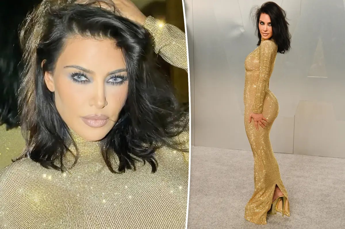 Kim Kardashian Stuns at Vanity Fair Party in 8-Inch Heels and Blue Contacts