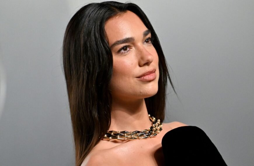 Dua Lipa Shows Off Vintage Style in a Stunning Velvet Gown at the Oscars After-Party
