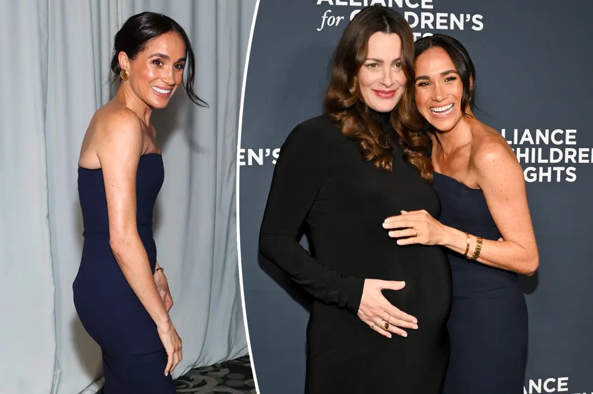 Meghan Markle Stuns in a Simple Strapless Ralph Lauren Dress at Charity Event