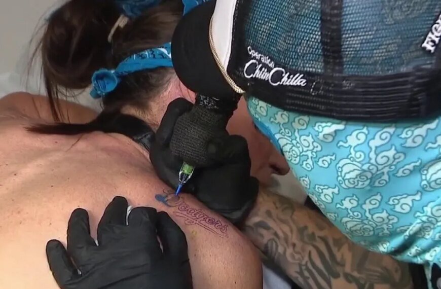 Christina Gonzalez from FOX 11 Gets a Dodgers Tattoo to Keep Her World Series Promise