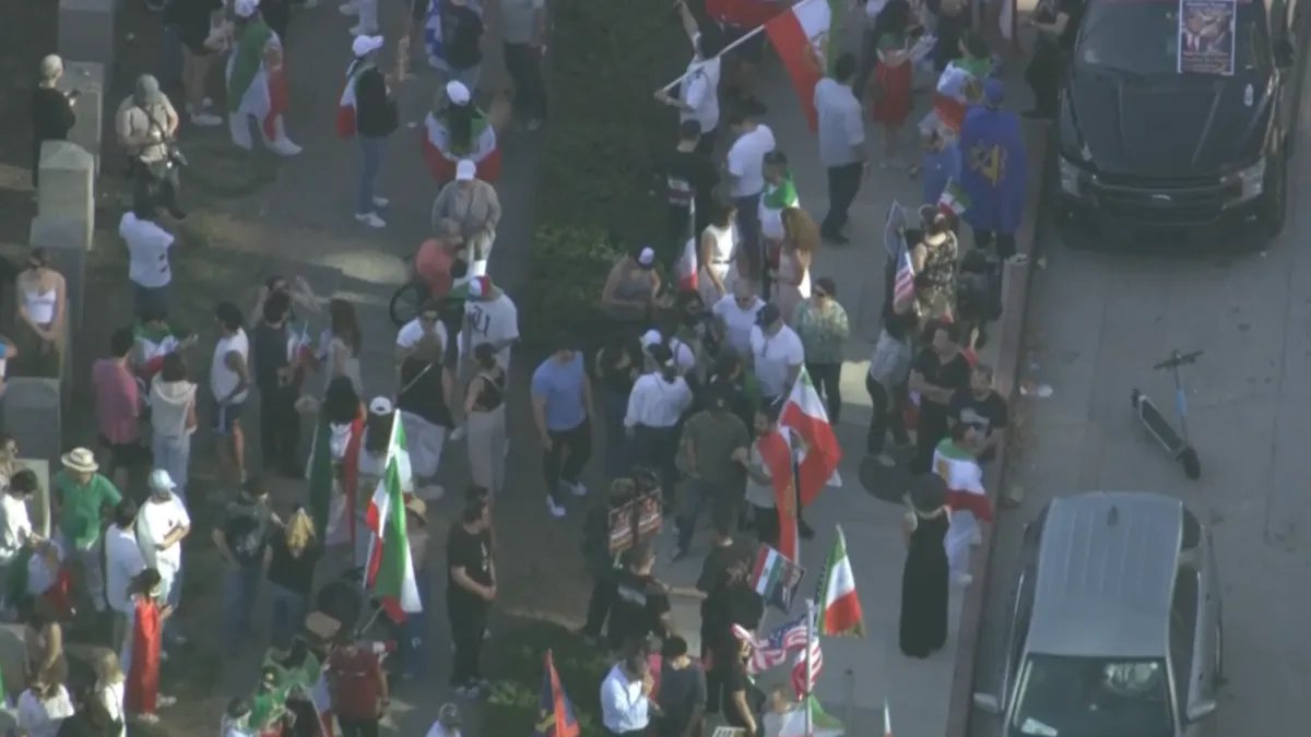 Community Rallies at Westwood Federal Building Following the Death of Iran's Supreme Leader