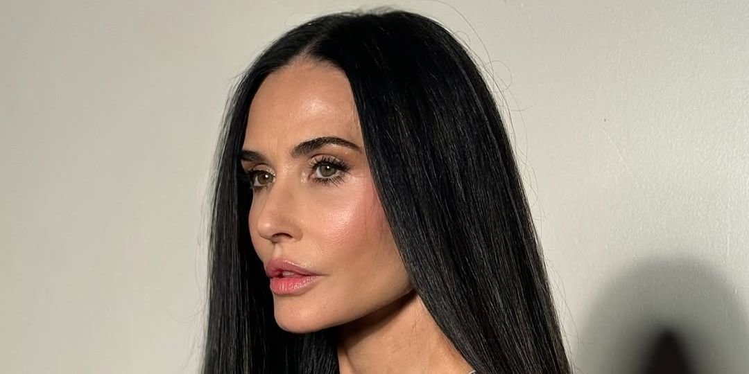 Demi Moore Rocks a Bold Double Denim Look with Y2K Vibes and Big Hair Revival