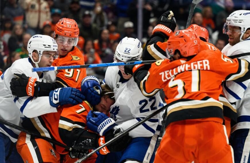 Ducks Fall to Maple Leafs in Overtime After Intense, Hard-Fought Game