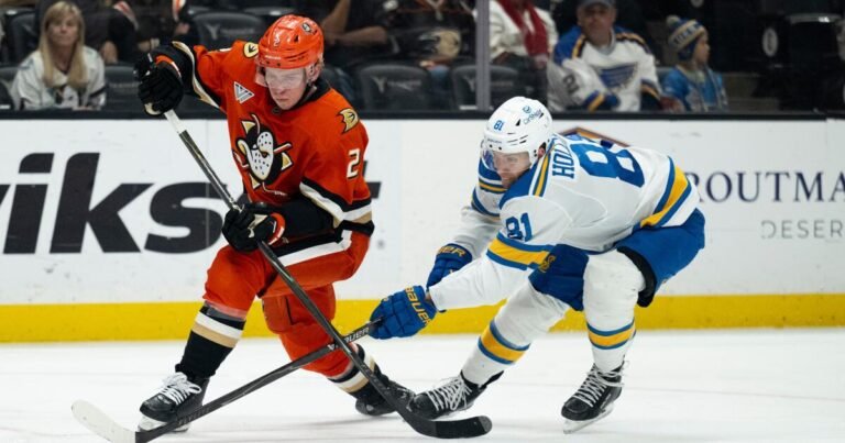 Ducks Struggle to Score in Shutout Loss to the Blues