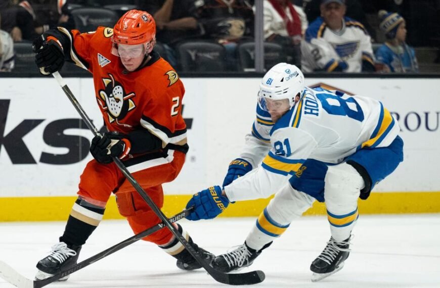 Ducks Struggle to Score in Shutout Loss to the Blues
