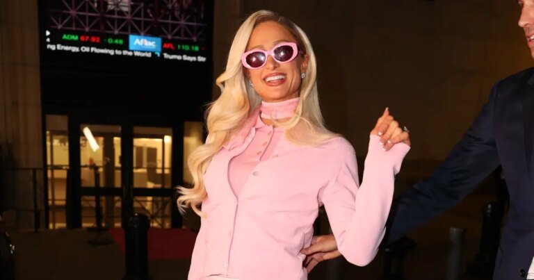 Elevate Your Spring Wardrobe with Paris Hilton's Fun Bubblegum Pink Cardigan for Just $25