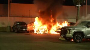 Fire Destroys 8 Vehicles at Northridge Toyota Dealership