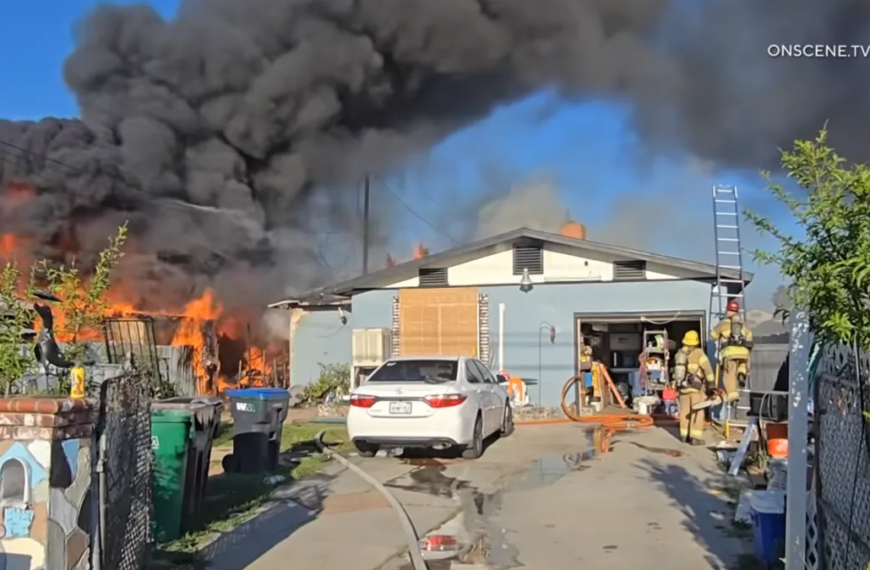 Fire in Moreno Valley Destroys Four Homes, Injures Firefighter