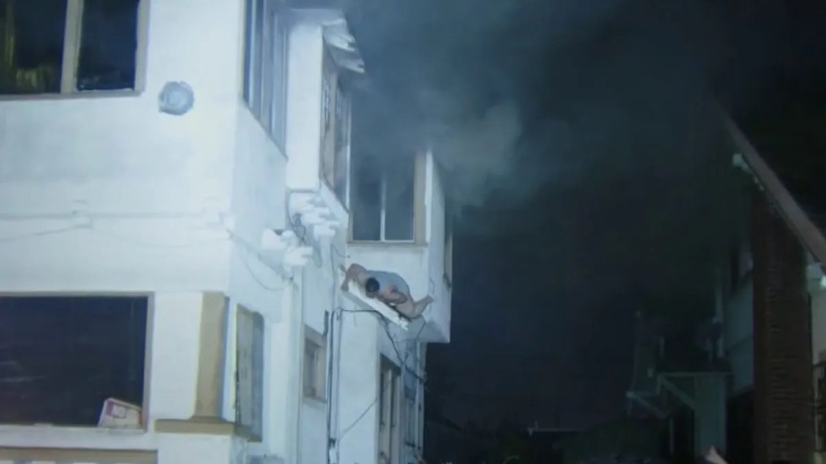 Firefighters Help Woman Who Climbed onto Roof to Escape South LA Blaze