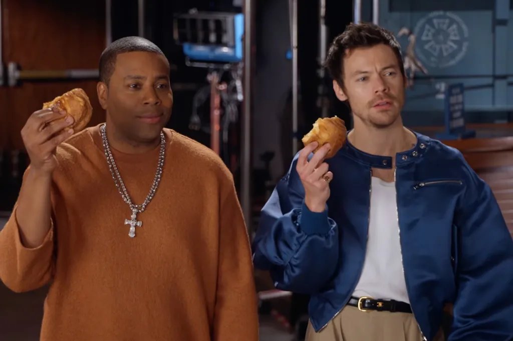 Harry Styles Calls Out Marcello Hernandez for Impersonating Him Before ‘SNL’: ‘Where Did You Get Those Clothes?’