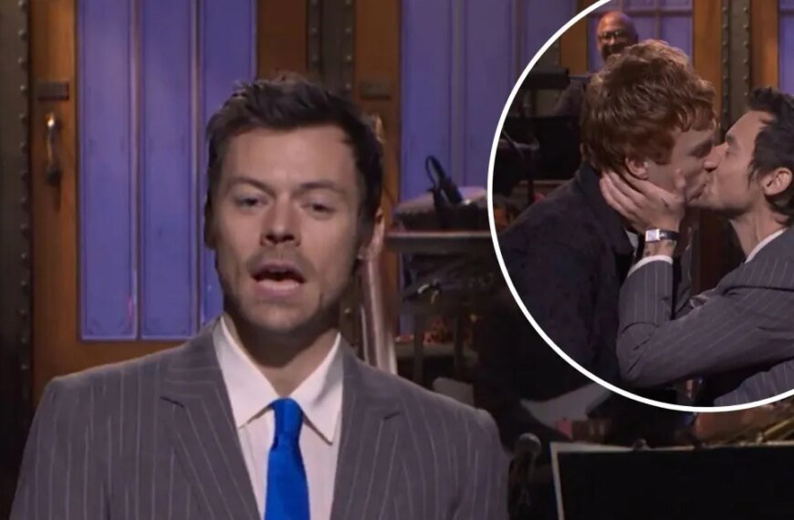 Harry Styles Responds to 'Queerbaiting' Claims with Playful Kiss for Saturday Night Live's Ben Marshall