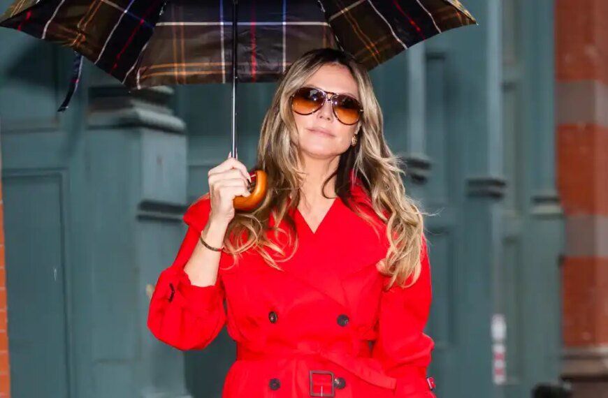Heidi Klum's Simple Spring Layer Gets a Bright Update with One Fun Color Pop