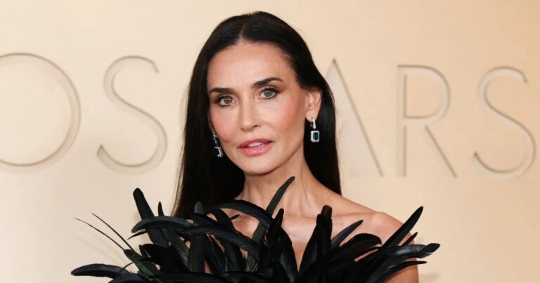 How Demi Moore’s Makeup Artist Created Her Gorgeous Oscars Lip Look with a $30 Plumping Gloss