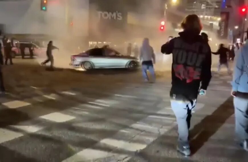 Injuries and Arrests Reported Following Downtown LA Street Takeover