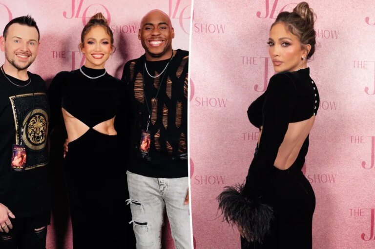 Jennifer Lopez Stuns in a Velvet Cutout Dress at 'The JLo Show' Finale