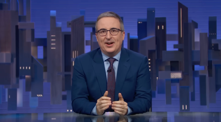 John Oliver Responds to Pete Hegseth's Praise for CNN's David Ellison and the White House's Iran War Videos