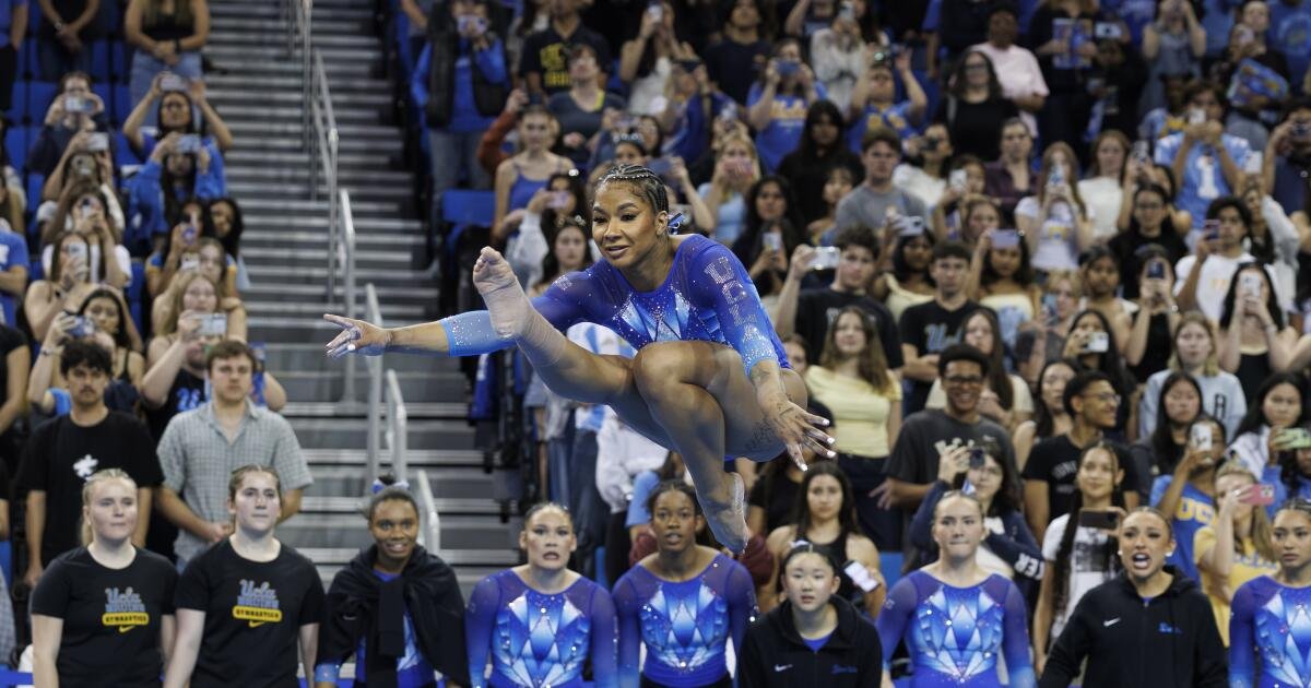 Jordan Chiles Shines for UCLA in Last Home Meet, Leading Bruins to Victory Against Utah