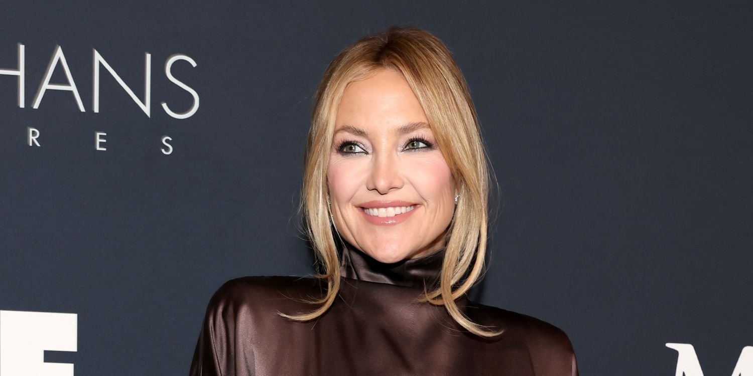 Kate Hudson Stuns in a Corset Gown That Mirrors a Serene Forest Scene