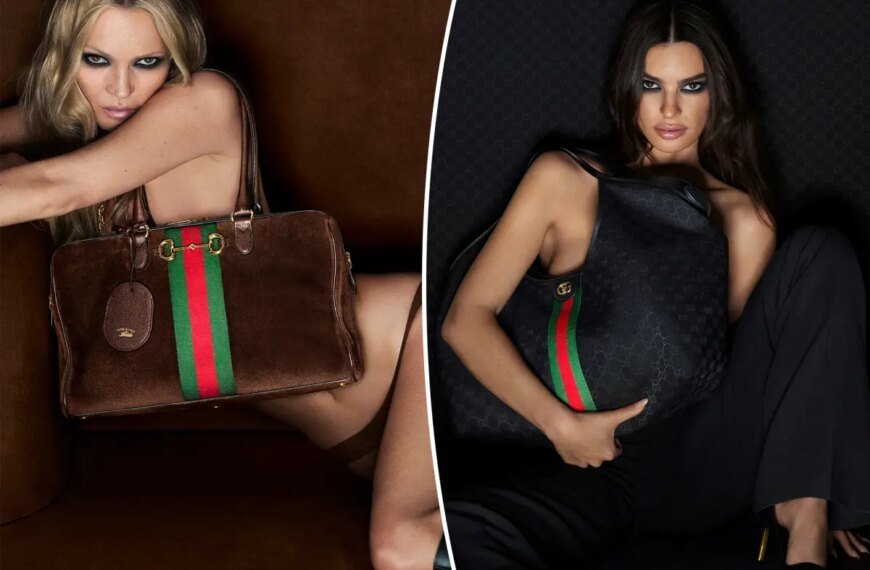Kate Moss and Emily Ratajkowski Shine in Stylish Gucci Purses and Little Else
