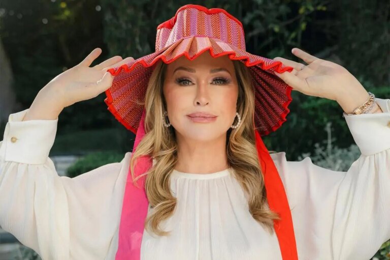 Kathy Hilton Shares the Story Behind Her Iconic Pleated Hats and Her First Credit Card Purchase