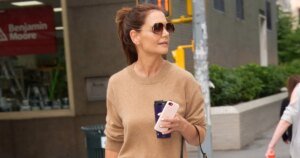 Katie Holmes Shows How a Classic French-Girl Sweater Can Elevate Your Wardrobe in Every Color