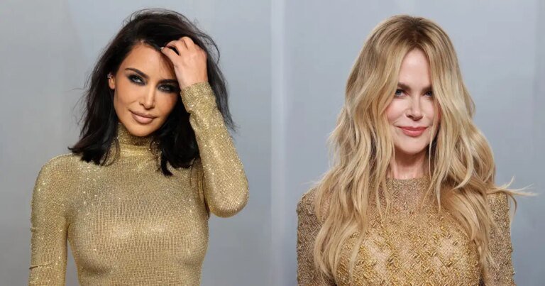Kim Kardashian and Nicole Kidman’s Chic Gold Dress Looks Perfect for Spring Weddings