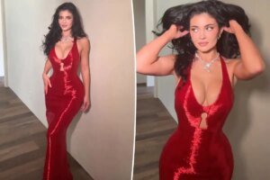 Kylie Jenner Stuns at the Oscars in a Dazzling Red Gown and 200 Carats of Diamonds