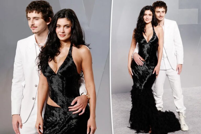 Kylie Jenner and Timothée Chalamet Shine Together on the 2026 Vanity Fair Oscar Party Red Carpet