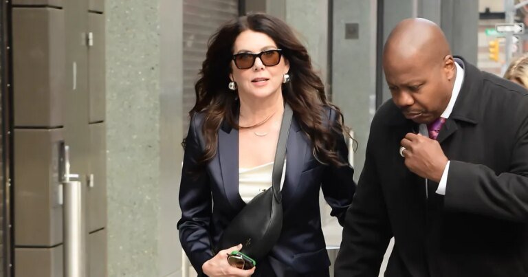 Lauren Graham's Stylish Anti-Jeans for Spring: A Comfortable Silky Option to Try