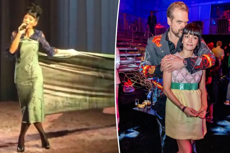 Lily Allen Takes the Stage in a Bold Dress and Performs David Harbour Diss Tracks
