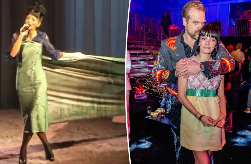 Lily Allen Takes the Stage in a Bold Dress and Performs David Harbour Diss Tracks