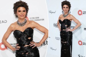 Lisa Rinna Impresses at the Oscars with a Stunning Dress Created from 11 Pounds of Hair Extensions