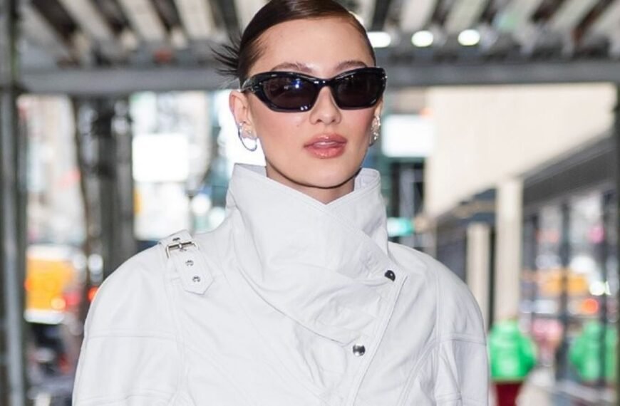 Lola Tung Shows Off Her NYC Style in Slingback Heels and a Sheer Lace Skirt