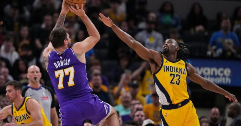 Luka Doncic Shines with 43 Points as Lakers Fend Off Pacers' Comeback Attempt
