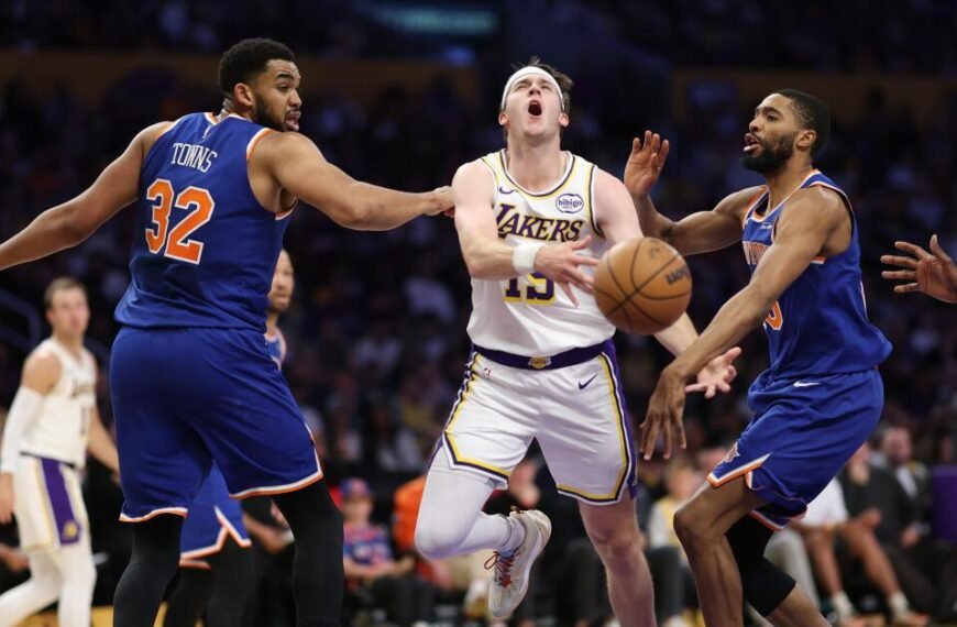 Luka Doncic and Austin Reaves Lead the Lakers to Victory Against the Knicks Without LeBron